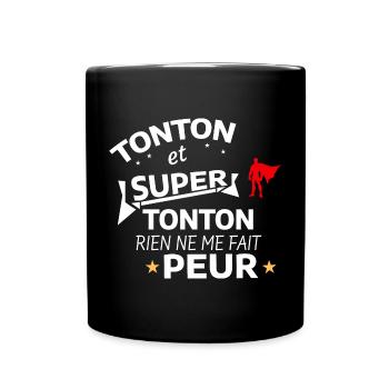 Hommage Humoristique de Super Tonton - Mug uni - noir - Devant