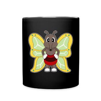 Moustique papillon - Mug uni - noir - Devant