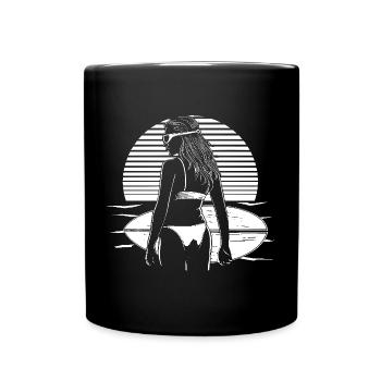 Surfeuse - Mug uni - noir - Devant