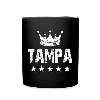 Tampa Krone Sterne - Tasse einfarbig - Schwarz - Vorne