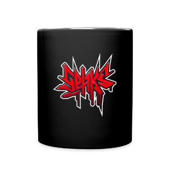 Sehks Netzwerk - Tasse einfarbig - Schwarz - Vorne