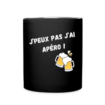 J'peux Pas J'ai Apéro - Mug uni - noir - Devant