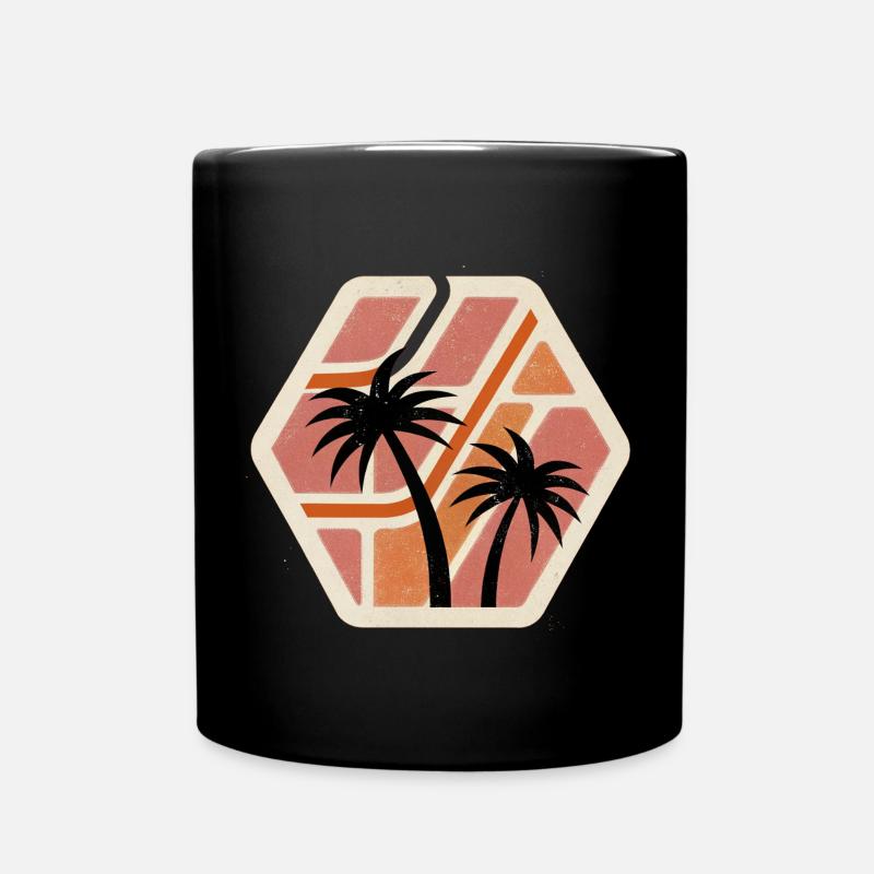 Geometric Tropical Roots - Full Colour Mug - black
