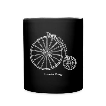 Vintage Bicycle Renewable Energy - Full Colour Mug - black - Front