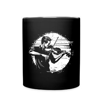 Violinist Sketch - Full Colour Mug - black - Front