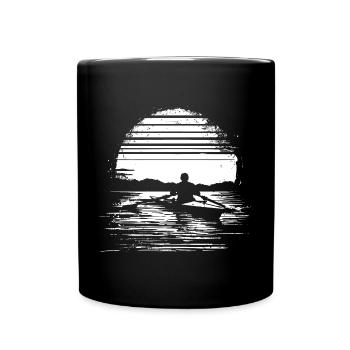 Rudern Skizze - Tasse einfarbig - Schwarz - Vorne