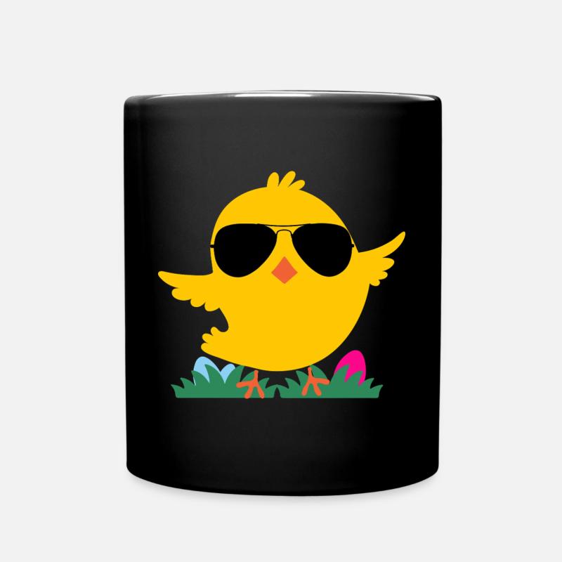 Poussin avec des lunettes de soleil - Mug uni - noir
