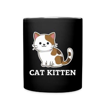Adorable chaton chaton - Mug uni - noir - Devant