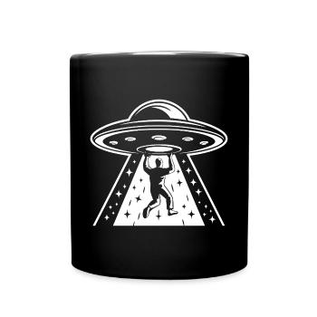 UFO-Liebhaber - Tasse einfarbig - Schwarz - Vorne
