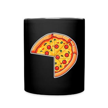 Pizza Cartoon Look - Full Colour Mug - black - Front