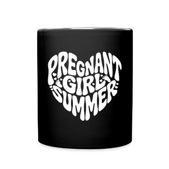 Pregnant Girl Summer - Herz Form - Tasse einfarbig - Schwarz - Vorne