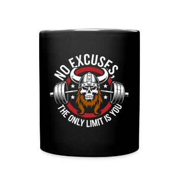 Viking Skull Limitless - Full Colour Mug - black - Front
