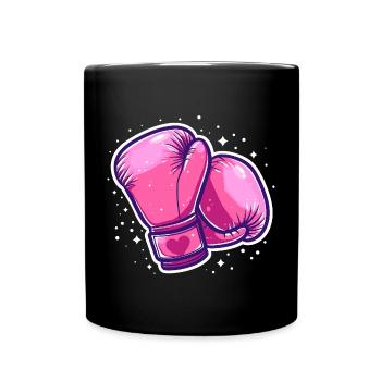 Boxing Gloves Graphic - Full Colour Mug - black - Front