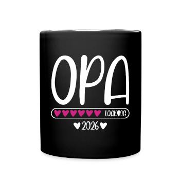 Opa 2026  - Tasse einfarbig - Schwarz - Vorne
