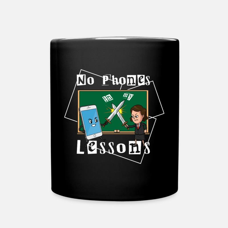 Pas de téléphone dans mes cours - Mug uni - noir