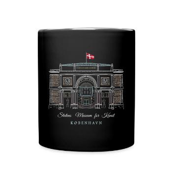 Copenhagen, SMK Art Museum, Drawing Denmark - Full Colour Mug - black - Front