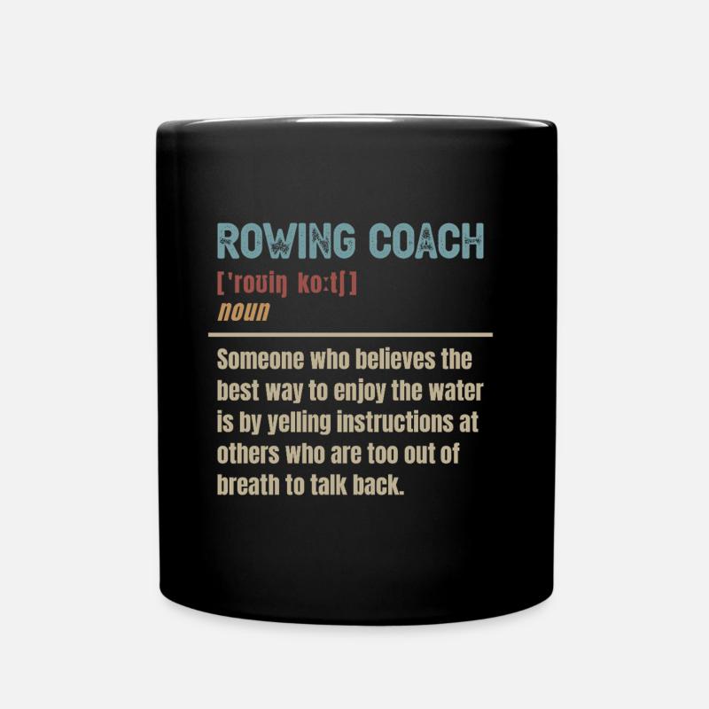 Ruderboot Rudern Rudersport Trainer Ruderer - Tasse einfarbig - Schwarz