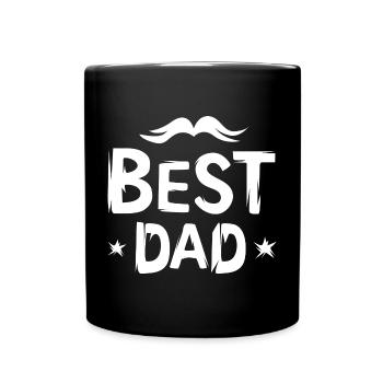 Best Dad with Beard - Cartoon for Fathers and Dads - Full Colour Mug - black - Front
