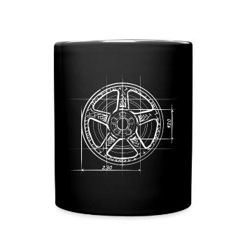 Jante en alliage - tuners et fans de voitures de sport - Mug uni - noir - Devant