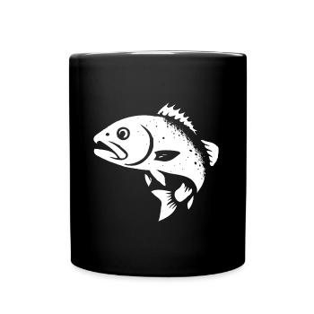Zander and perch - Full Colour Mug - black - Front