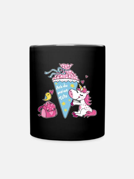 School enrollment unicorn. Oh my bag! - Full Colour Mug - black