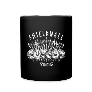 Shieldwall - der Schildwall der Wikinger - Tasse einfarbig - Schwarz - Vorne