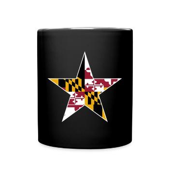 Conception d’étoile du drapeau du Maryland - Mug uni - noir - Devant