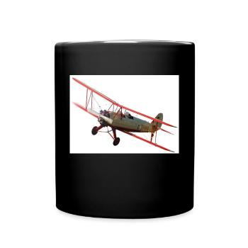 Doppeldecker - Tasse einfarbig - Schwarz - Vorne