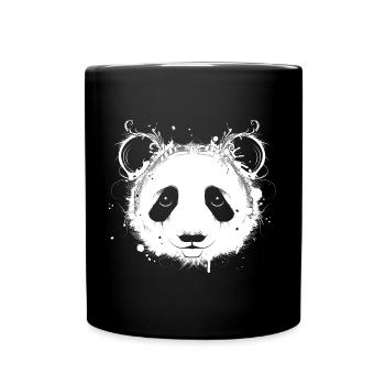 Tête de panda géant - Mug uni - noir - Devant
