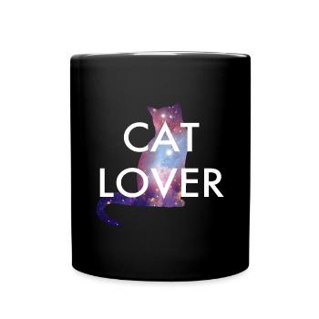 cat lover - Tasse einfarbig - Schwarz - Vorne