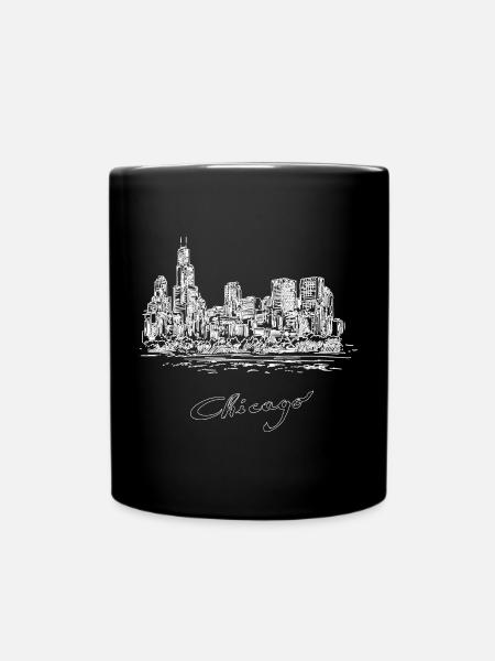 Chicago City - United States - Full Colour Mug - black