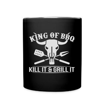 King of BBQ - grillen - Tasse einfarbig - Schwarz - Vorne