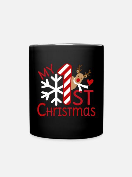 My first Christmas - Tasse einfarbig - Schwarz