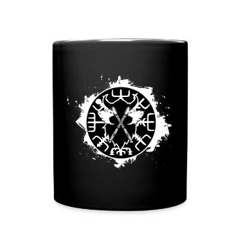 vegvisir Kompass des Nordens weiß - Tasse einfarbig - Schwarz - Vorne