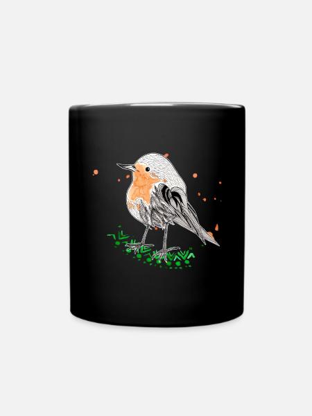 Rouge-gorge - Mug uni - noir