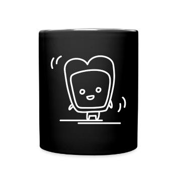 Dancing Toast - Tasse einfarbig - Schwarz - Vorne