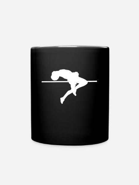 Hochsprung Leichtathletik - Tasse einfarbig - Schwarz