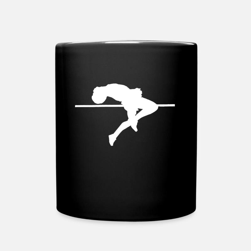 Hochsprung Leichtathletik - Tasse einfarbig - Schwarz