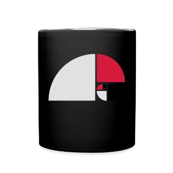 Fibonacci - Tasse einfarbig - Schwarz - Vorne