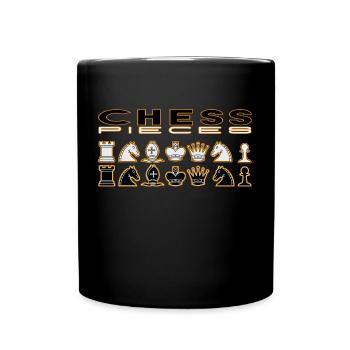CHESS Pieces - Tasse einfarbig - Schwarz - Vorne