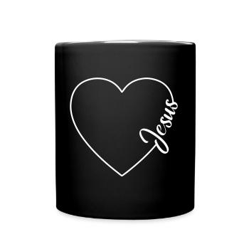 Symbole de Jésus Love Love Heart - Mug uni - noir - Devant