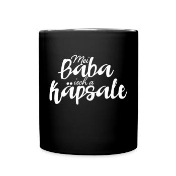 Baba Käpsale Geschenk Kinder schwäbisch Schwaben - Tasse einfarbig - Schwarz - Vorne