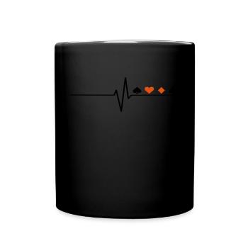 cartes de poker - Mug uni - noir - Devant
