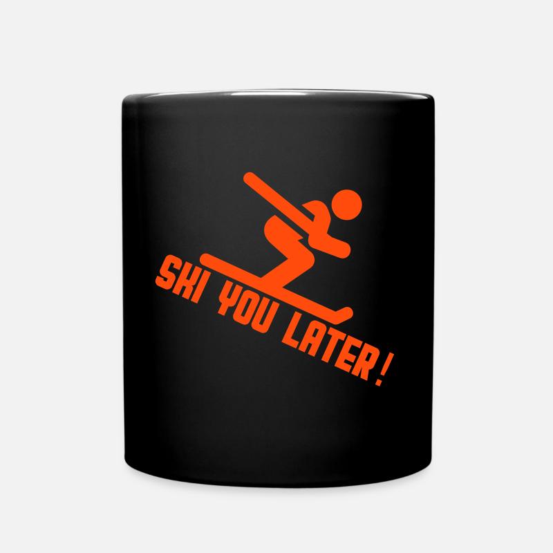 Ski you later - Full Colour Mug - black