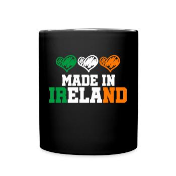 Made in Ireland Dublin Cloverleaf Made in Gift - Full Colour Mug - black - Front