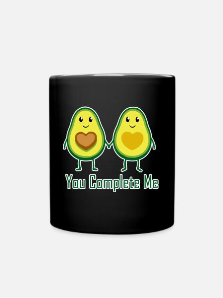 Couple d'avocat · Amour · Coeur - Mug uni - noir