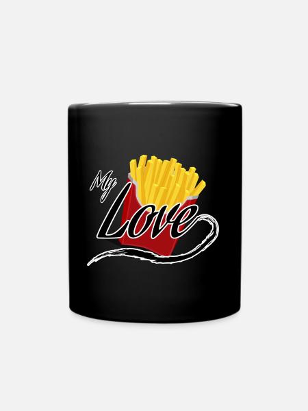 Pommes - Tasse einfarbig - Schwarz