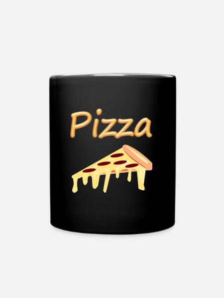 pizza - Tasse einfarbig - Schwarz
