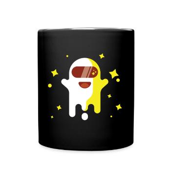 Geist Astronaut - Tasse einfarbig - Schwarz - Vorne