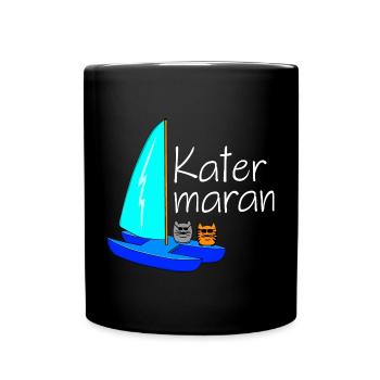Katamaran - Tasse einfarbig - Schwarz - Vorne
